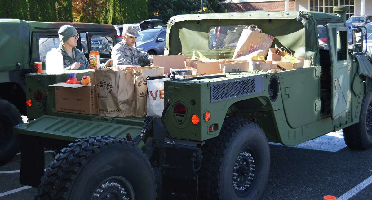 The Stuff a Humvee event to collect non-perishable food items and toiletries to benefit local veterans in need was held on Saturday, Nov. 2, filling two humvees.