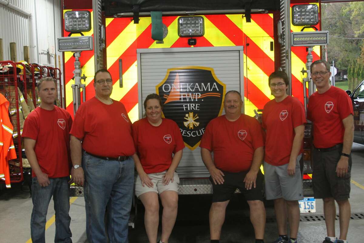 Onekama Township Fire Department  Pictured (left to right) are Matthew Erts, Tom Kane, Shelli Johnson, Rob Johnson, Kaitlin Kubiskey and Wayne Faber.