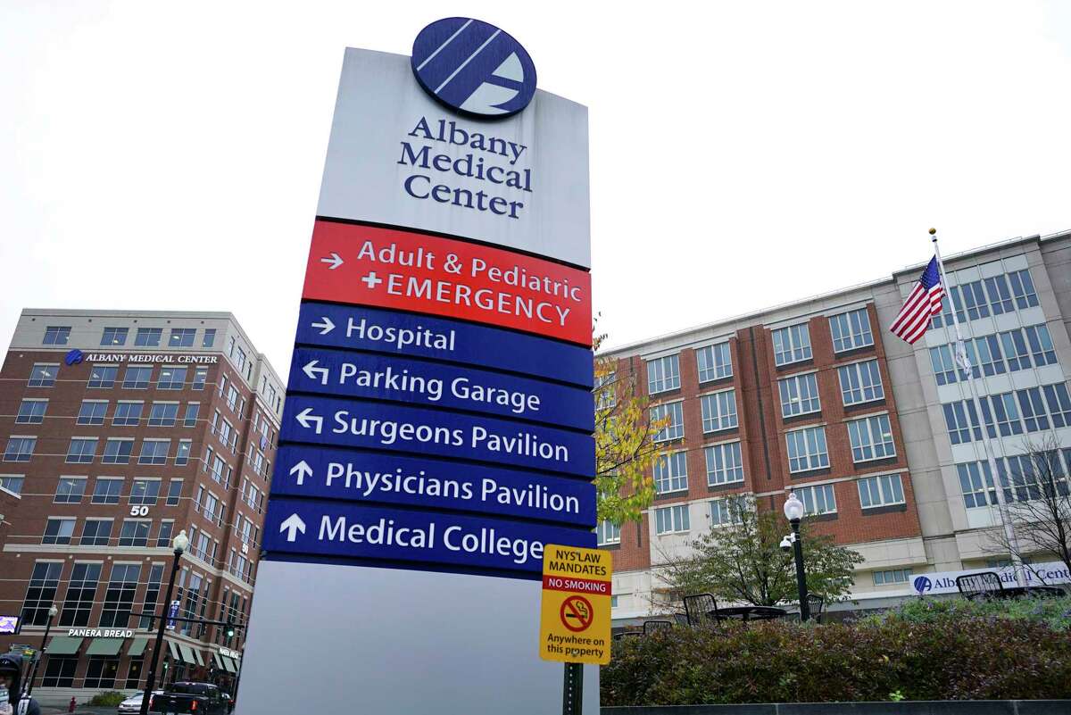 A view of Albany Medical Center on Thursday, Nov. 7, 2019, in Albany, N.Y. A nonprofit ranking shows New York's hospitals among worst performing in country. Albany Med also scored low on a federal ranking. (Paul Buckowski/Times Union)