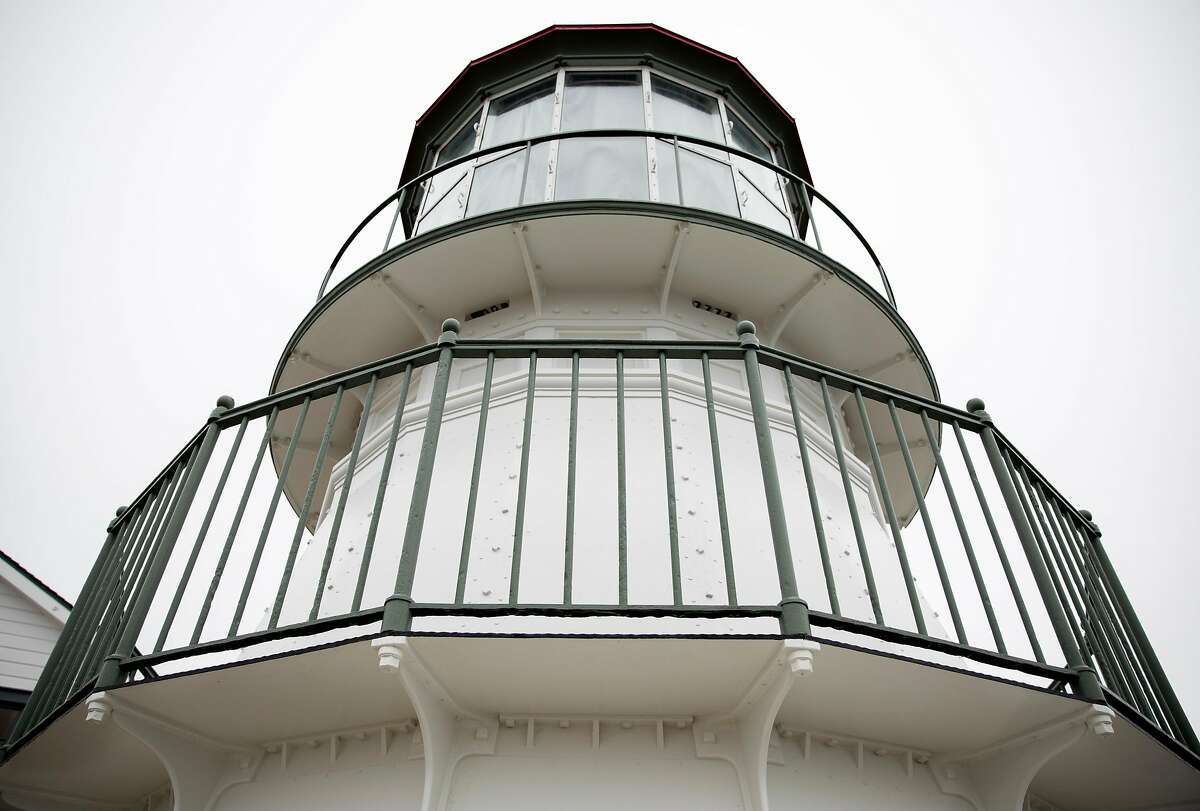 The newly-restored Point Reyes Lighthouse is seen from below in Point Reyes, Calif. Wednesday, Nov. 6, 2019.