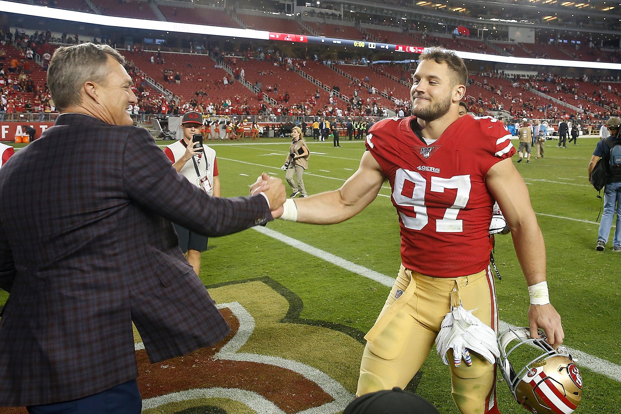 Nick Bosa Jersey Number 97 Goat Greatest Of All Time Kc Kansas