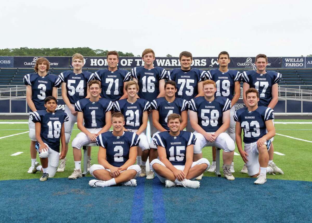 The Wilton High football team's seniors will be recognized at Saturday's Senior Day game against Stamford. The contest, which starts at 2 p.m., is also part of Wilton's homecoming weekend. Front row (left to right): Captain Drew Phillips, Captain Kyle Hyzy; middle row: Brian Castaneda, Dominic Caratozzolo, Tucker Walden, Dominick Polito, Griffin Morris, Jack DiRocco; top row: Artie DiRocco, Steven Tuin, Jack Savarese, Reilly Sullivan, Stephen Kendra, Jack Santomero, Jimmy O'Brien.