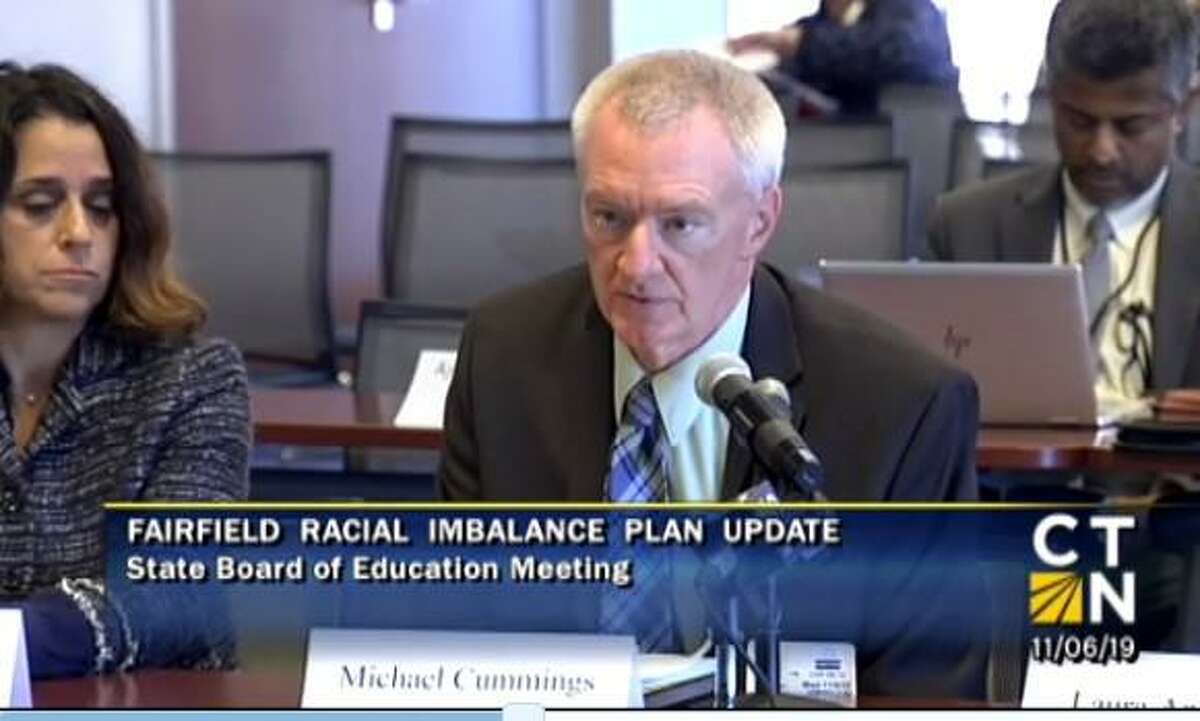 Superintendent Mike Cummings and Board of Education Chair Christine Vitale addressed state officials Wednesday.