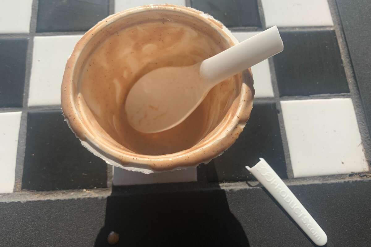 The snapped spoon aftermath of my Eclipse Foods ice cream experience.