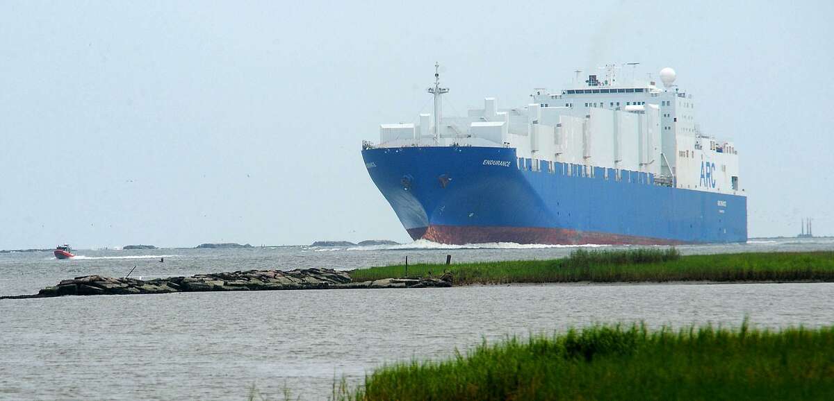 The Endurance powers its way though the Sabine-Neches Waterway this past August.The Department of the Army said "yes" to the deepening and widening of the Sabine-Neches Ship Channel. Will Congress actually vote money to pay for its three-fourths share? And will local taxpayers vote to pay for the rest? Guiseppe Barranco/The Enterprise