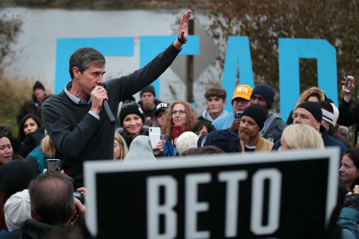 In this file photo, Democratic presidential candidate Beto O'Rourke (D-TX) addresses his supporters after announcing he was dropping out of the presidential race on November 01, 2019 in Des Moines, Iowa. 