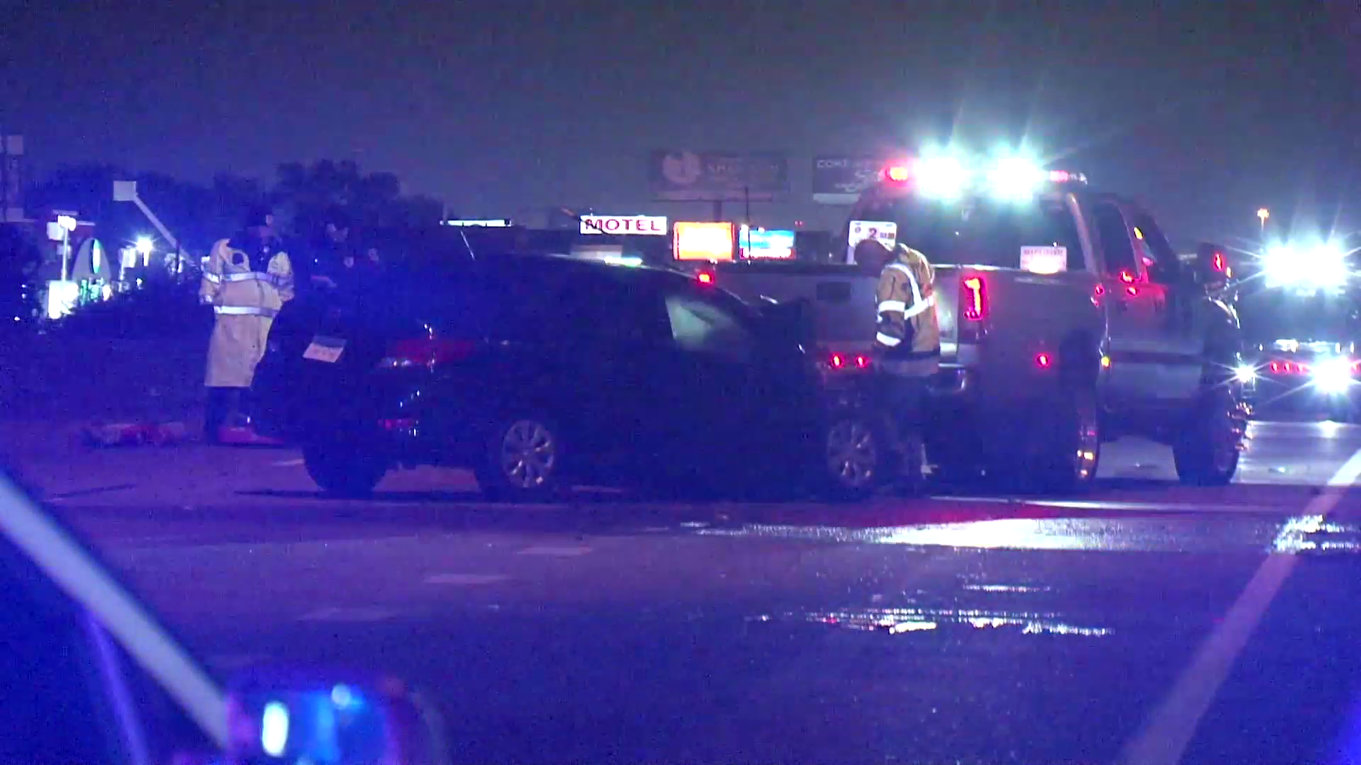 Drunk driver slams into police car on North Freeway
