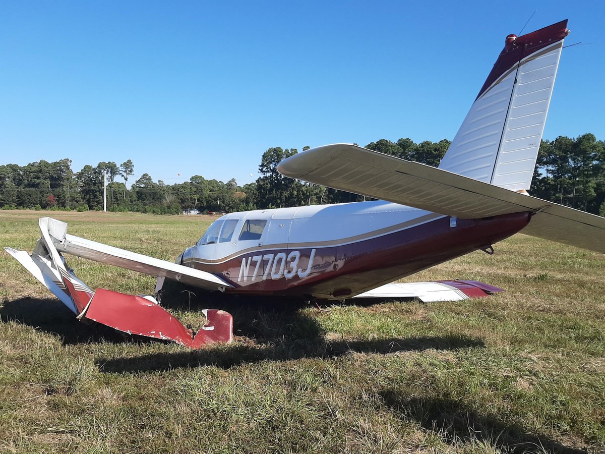 Pilot walks away unscathed after single-engine plane crashes in Harris County field