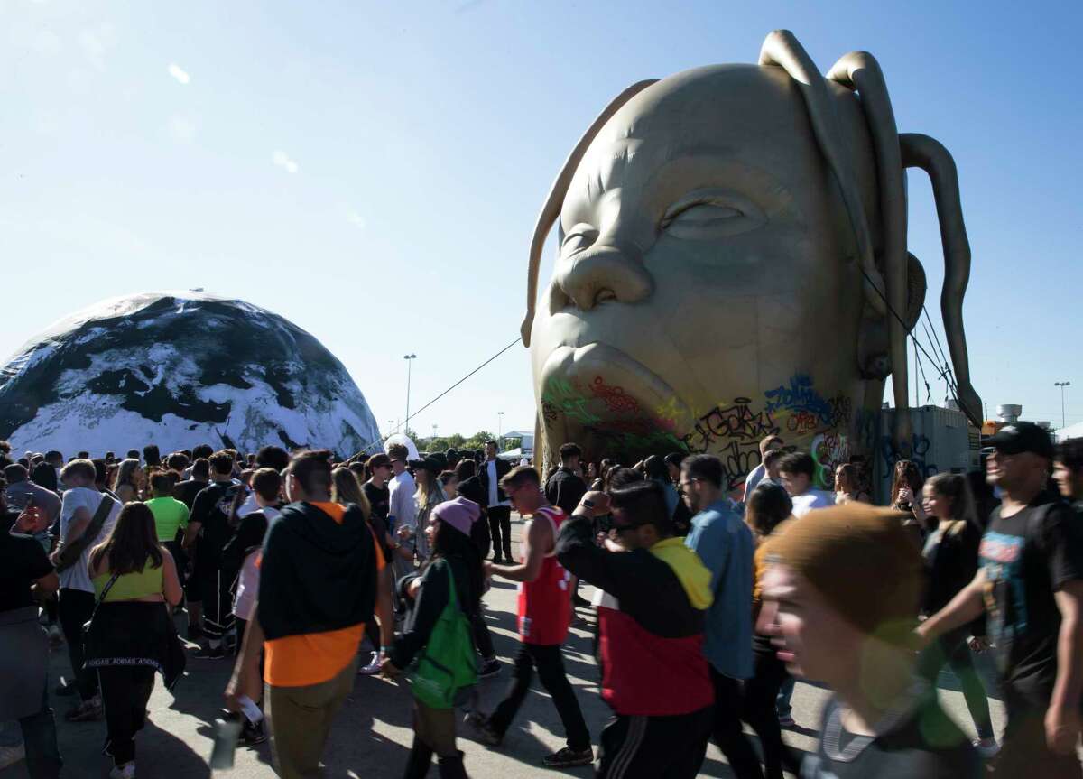 Thousands of people come to participate Travis Scott's Astroworld Festival at NRG Park on Saturday, Nov. 9, 2019, in Houston.