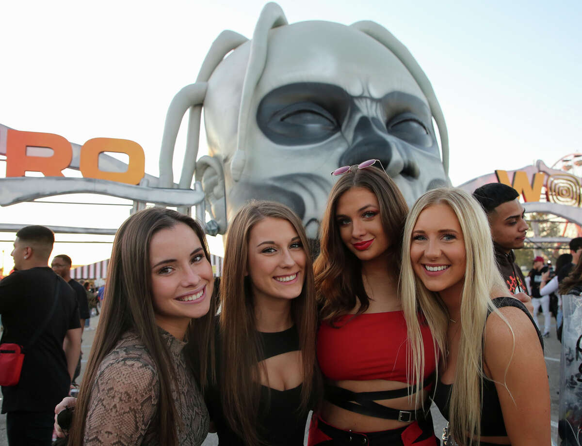 People attend the second annual AstroWorld Festival Saturday, Nov. 9, 2019, in Houston.