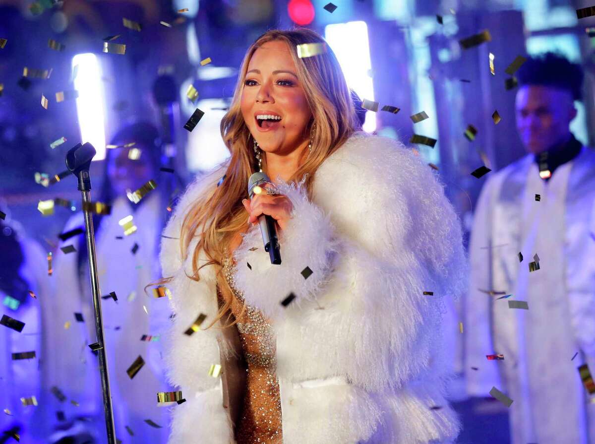 In this Dec. 31, 2017 file photo, Mariah Carey performs at the New Year's Eve celebration in Times Square in New York.