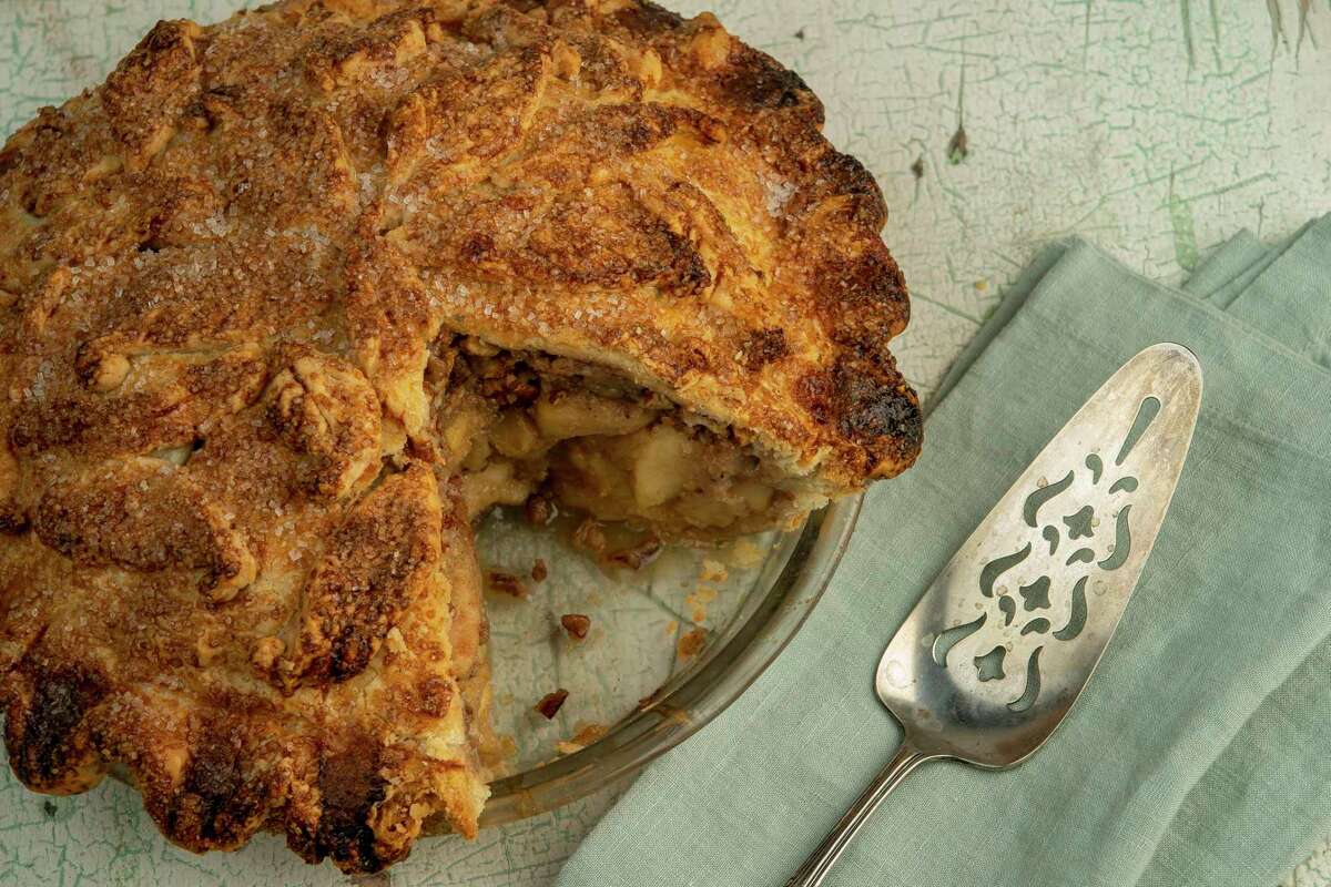 Maple Butter Apple Pie with Texas Pecan Praline by Jane Wild, executive chef The Dunlavy.