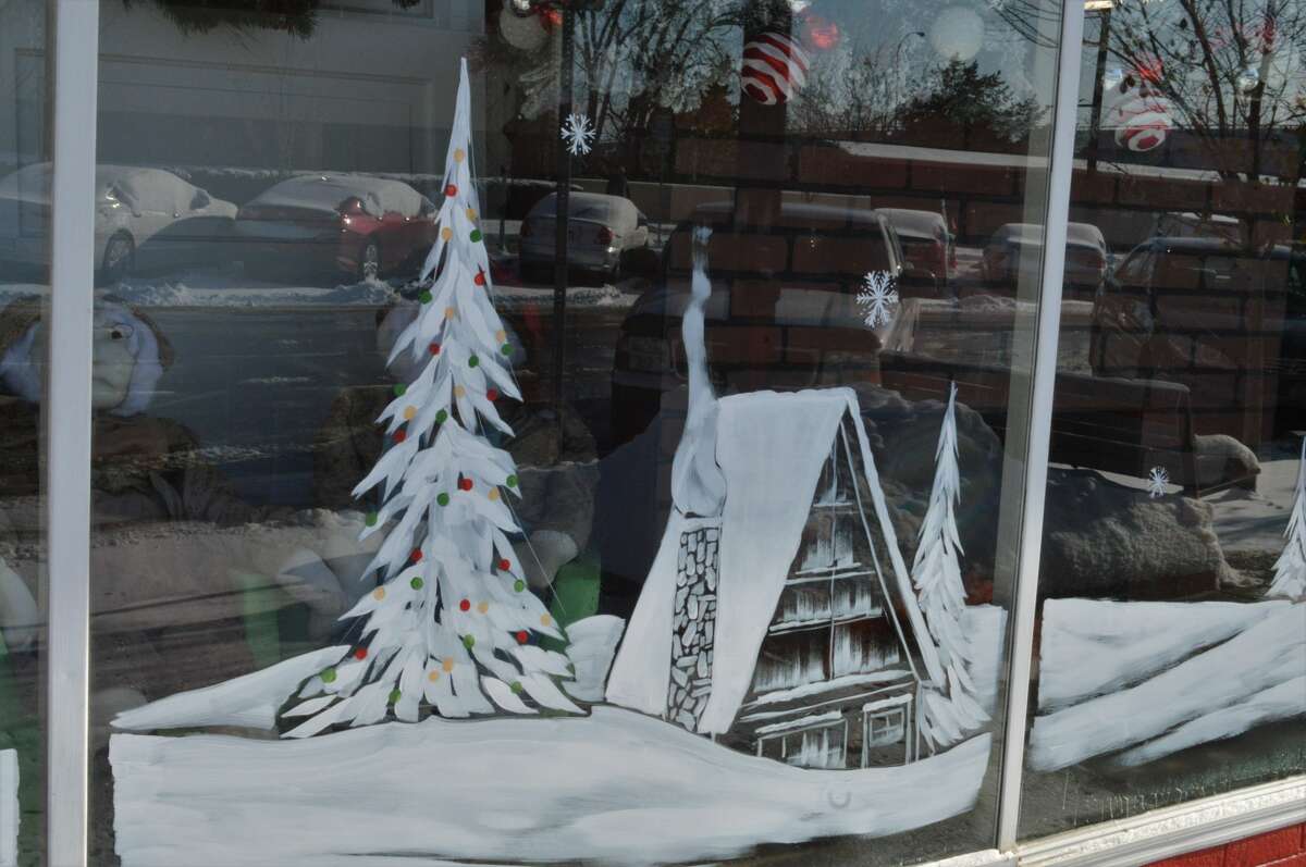 Winter window art in downtown Midland - Nov. 12, 2019