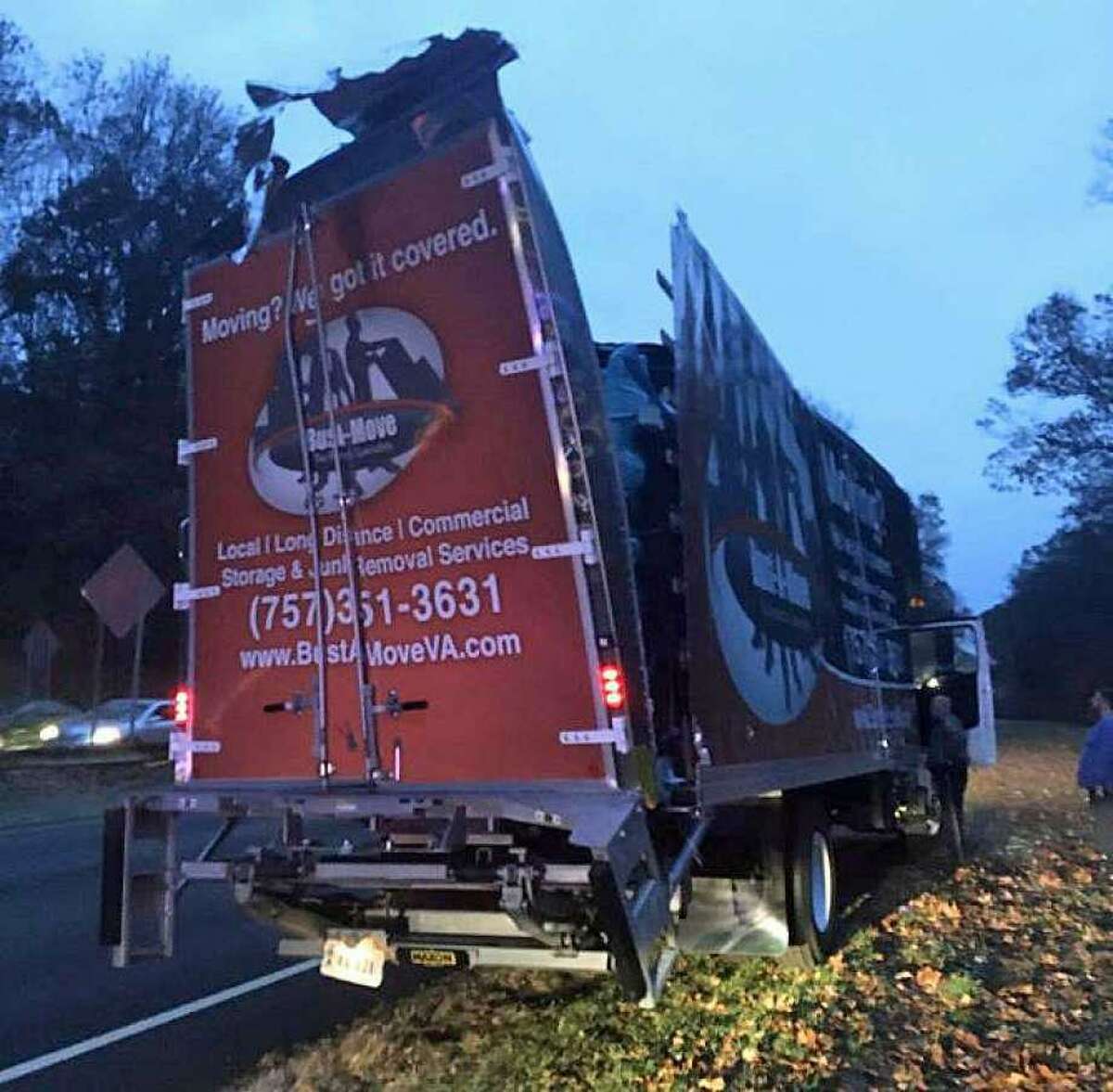 The driver of a tractor-trailer truck will be getting a ticket after his vehicle slammed into a bridge over the Merritt Parkway in Norwalk on Tuesday, Nov. 12, 2019.