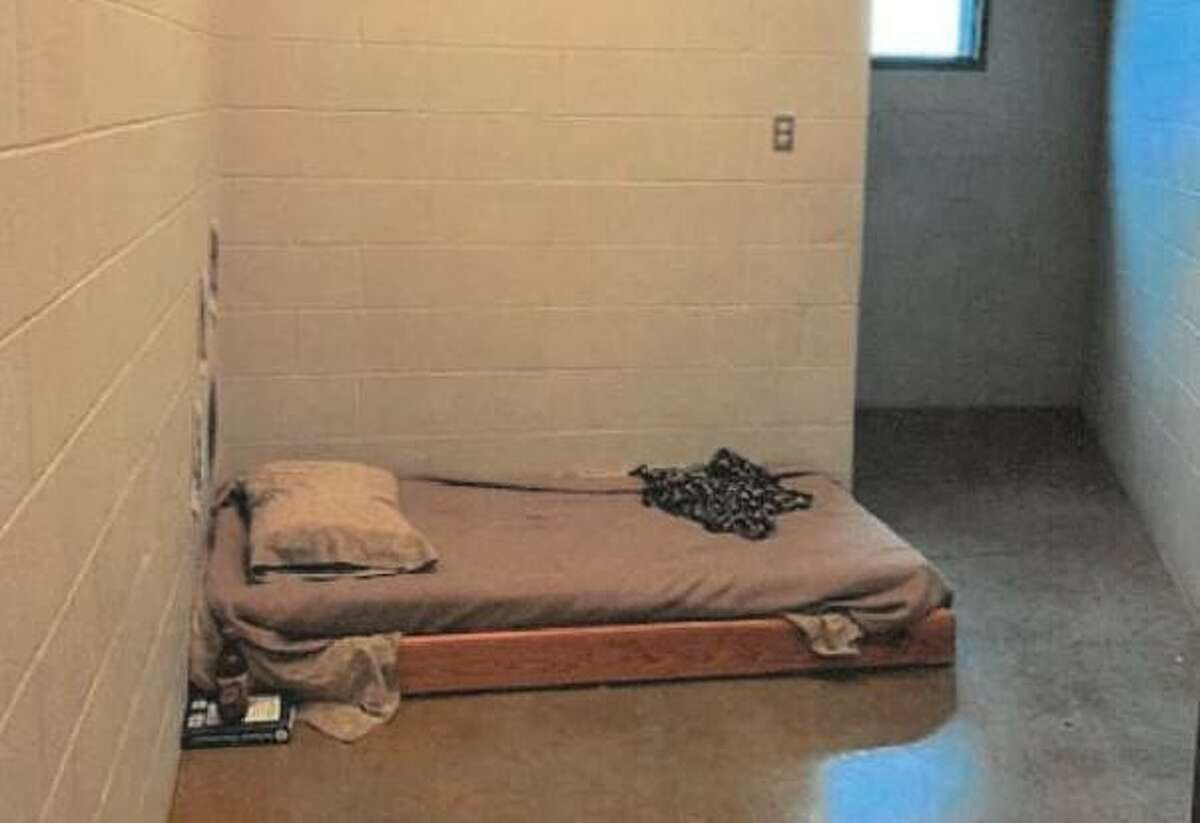 A photo taken by court-appointed monitors shows a room in a unit that houses children with intense psychiatric needs at Hill Country Youth Ranch. They likened the conditions to prison. Founder Gary Priour said youth move into family-style cottages once they stabilize.