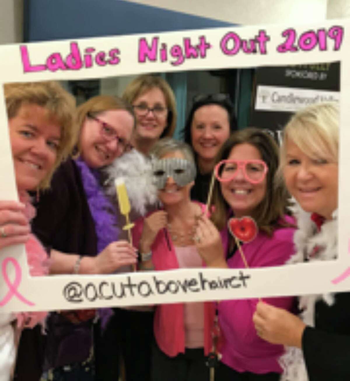 More than 50 vendors participated in the Oct. 24 breast cancer awareness fundraiser held at Candlewood Valley Health and Rehabilitation Center. Shown above at the event are, from left to right, Linda Frame, Helen Fitzgerald, Chris Ritter, Kristie Nyul, Mary Schiffenhaus, Melissa Marici and Nina Zschunke.