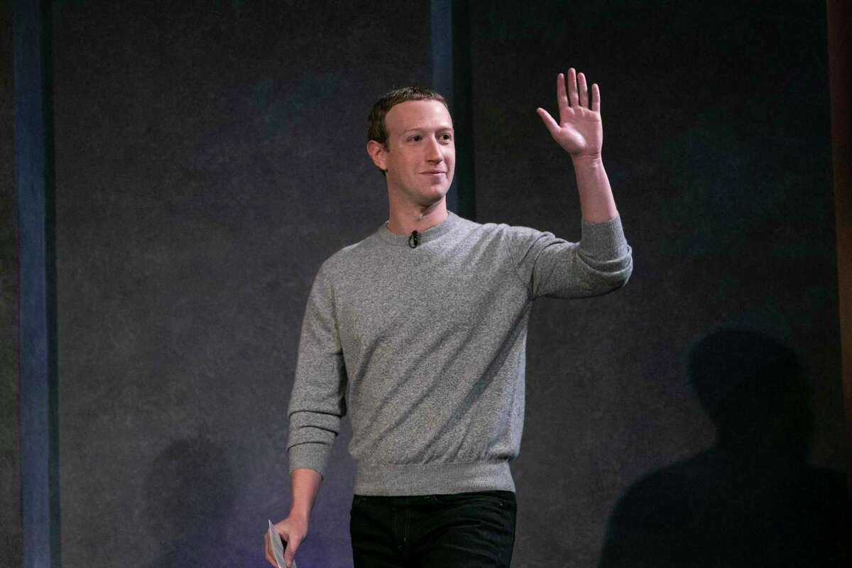 Facebook CEO Mark Zuckerberg speaks about "News Tab" at the Paley Center, Friday, Oct. 25, 2019 in New York. The new feature in the Facebook mobile app will display headlines — and nothing else — from the Wall Street Journal, the Washington Post, BuzzFeed News, Business Insider, NBC, USA Today and the Los Angeles Times, among others.(AP Photo/Mark Lennihan)