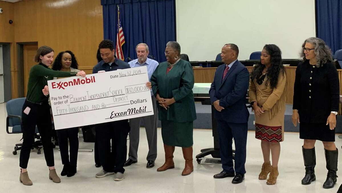 Beaumont ISD received a check for $50,000 and reviewed their yearly audit at their monthly board meeting on Tuesday.