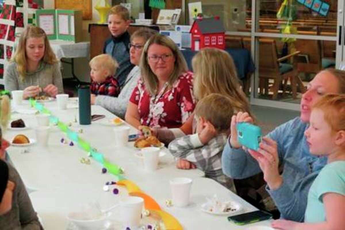 Students and moms enjoyed an assortment of muffins, juice and coffee at the the annual Muffins with Mom breakfast at Trinity Lutheran Church and School on Friday, Nov. 1. (Submitted photo)