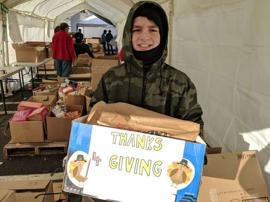 Milford Scouts Pitch In For 15th Annual Thanks For Giving Food