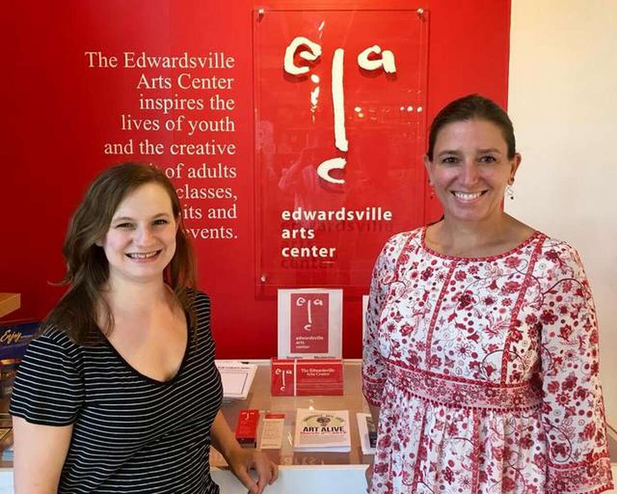 EAC Gallery Manager Carolyn Tidball, left, and EAC Executive Director Melissa McDonough-Borden recently received an $8,700 Illinois Arts Council grant to hire staff to help the center expand its programming.
