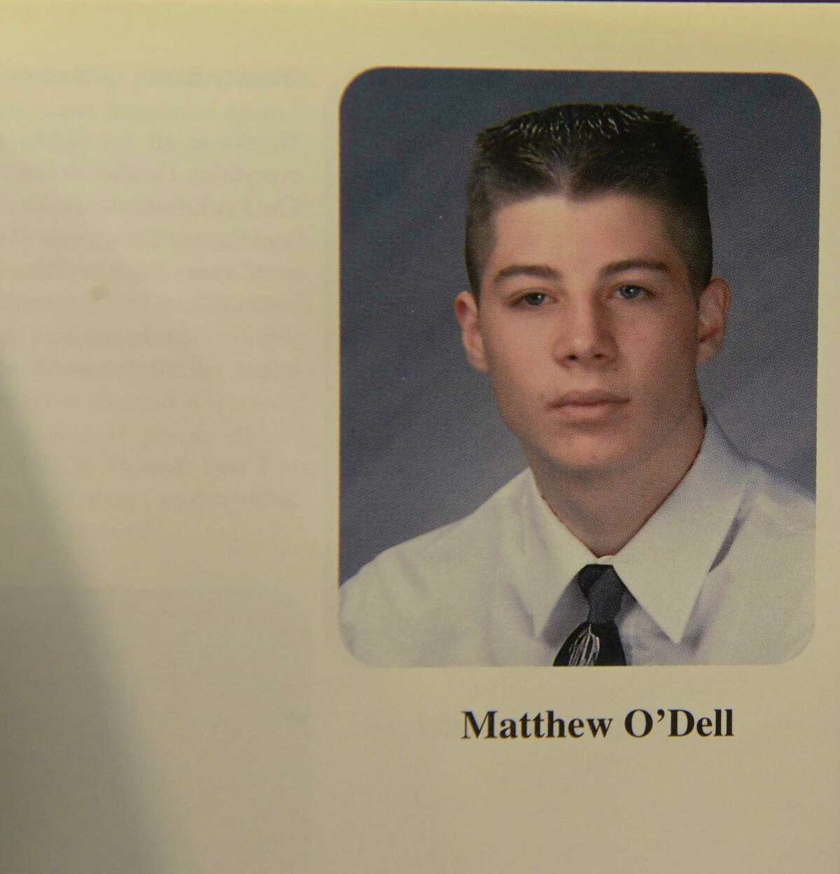 A 1998 Bethel High School yearbook senior photo of Matthew O’Dell.