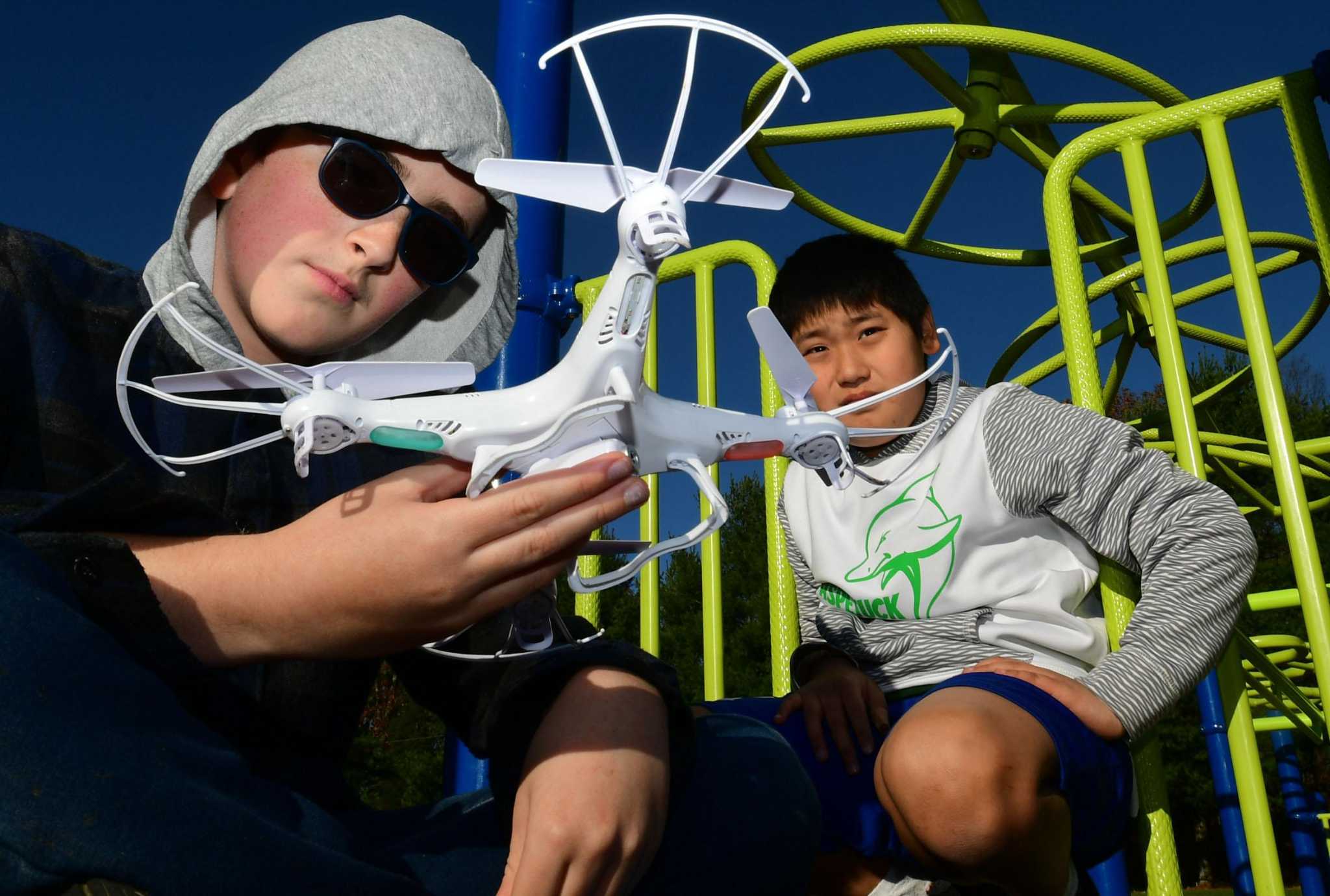 Kids send their drones flying