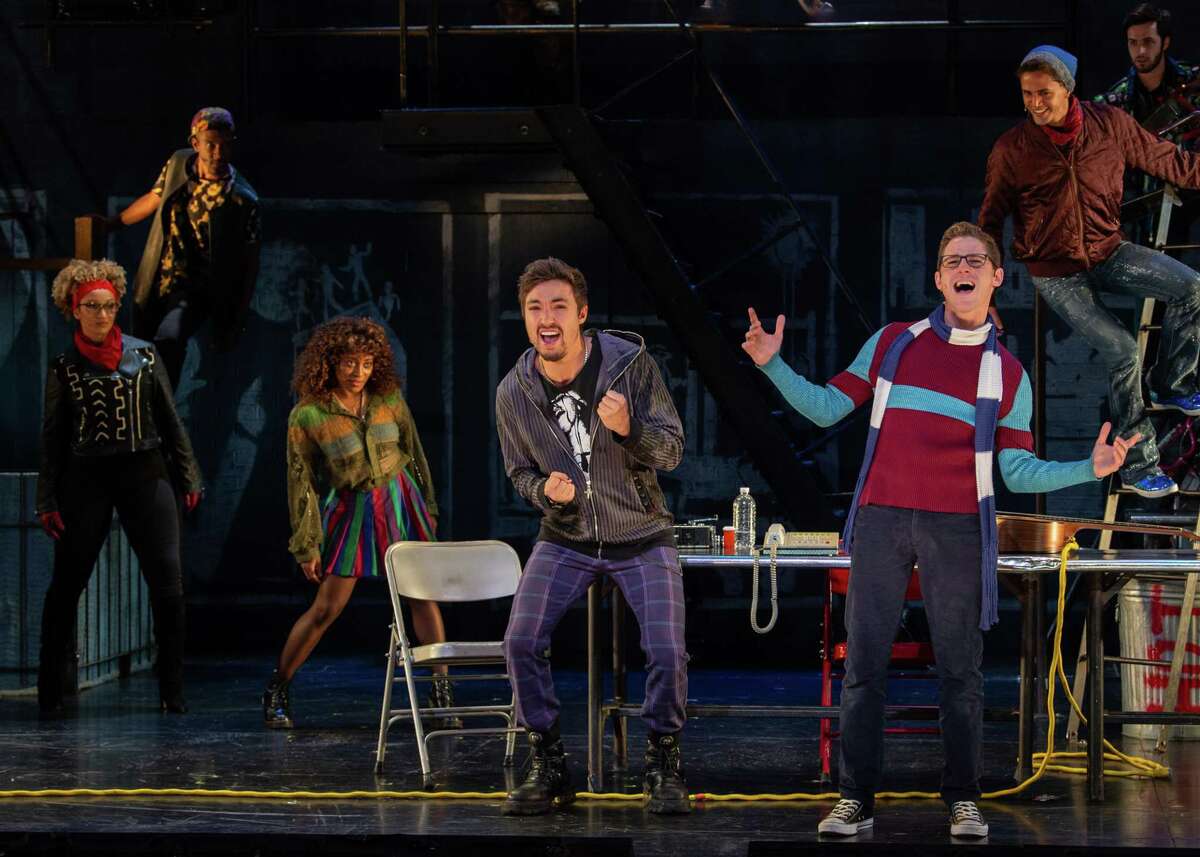 The company of the “Rent” 20th Anniversary Tour in action.
