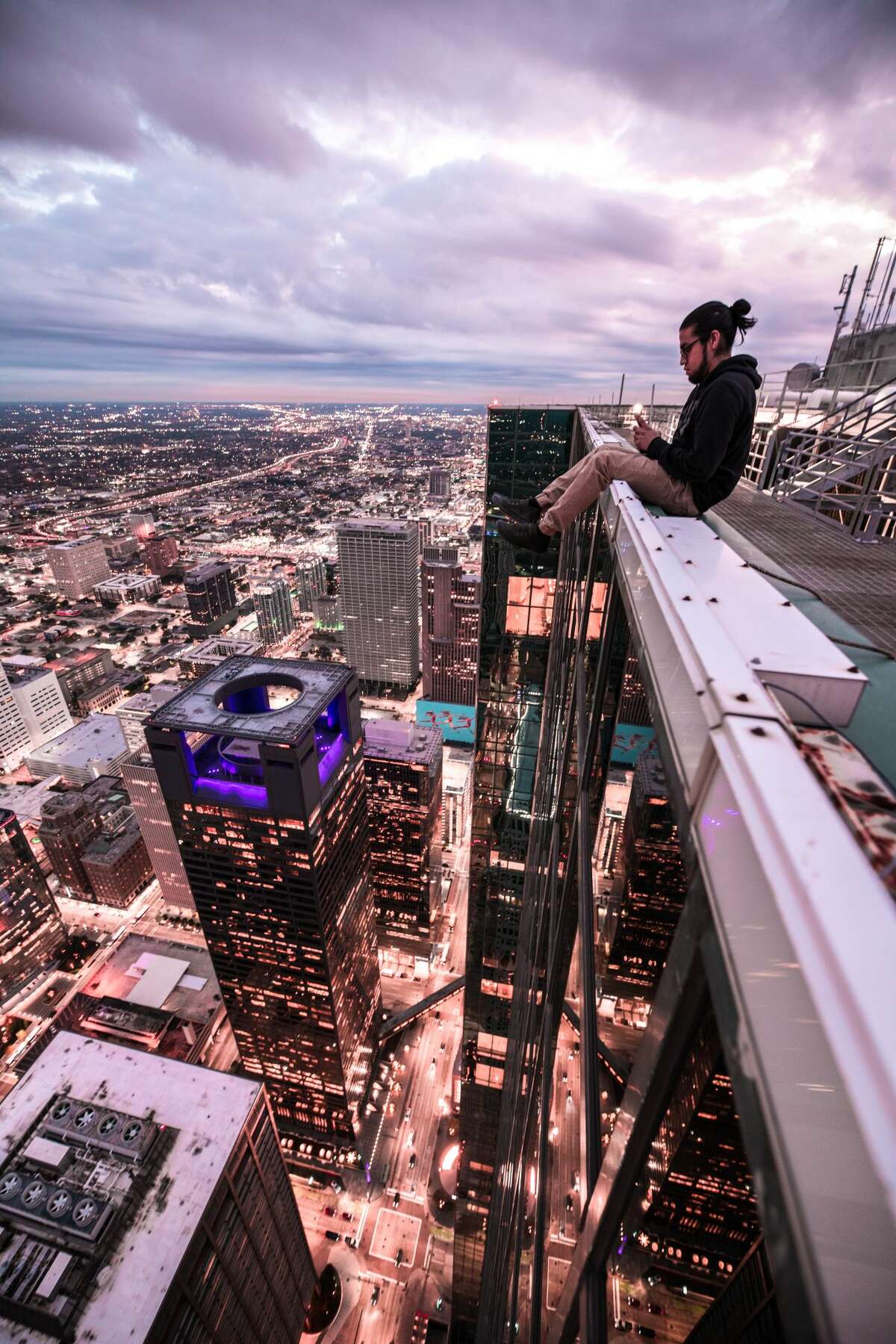 While most of Soto’s crew members are more than comfortable making their way into construction sites, scaling narrow and rusted stairs, to get the shot — they do not encourage amateurs to do the same. Photo by: Philip Emerson/philipephotography on Instagram