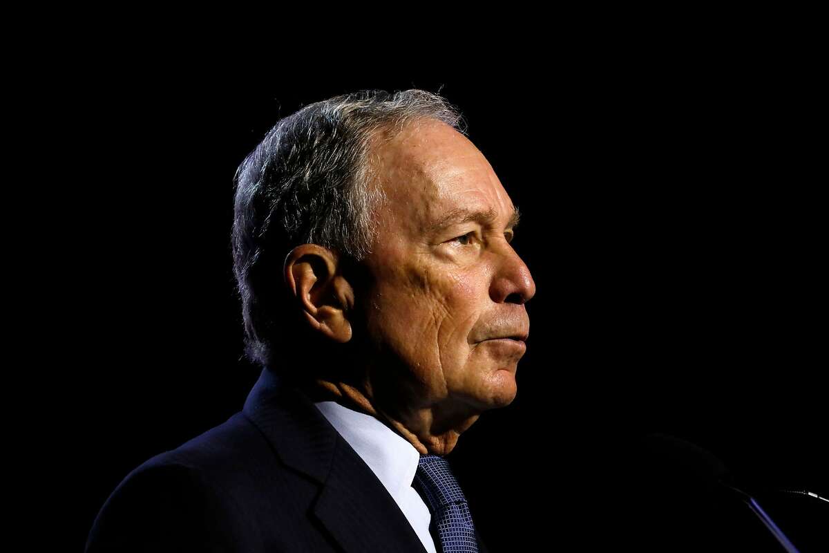 (FILES) In this file photo taken on July 24, 2019 Michael Bloomberg, addresses the NAACP's (National Association for the Advancement of Colored People) 110th National Convention at Cobo Center in Detroit, Michigan. - Michael Bloomberg's likely run for the presidency would create a hornet's nest of practical and ethical problems for his company, which as one of the world's biggest news organizations would be thrust into coverage of its owner. A campaign could set up unusual challenges for the privately owned firm Bloomberg LP and its Bloomberg News division, which employs some 2,400 journalists, including 1,000 in Washington, and includes online and television media operations. (Photo by JEFF KOWALSKY / AFP) (Photo by JEFF KOWALSKY/AFP via Getty Images)
