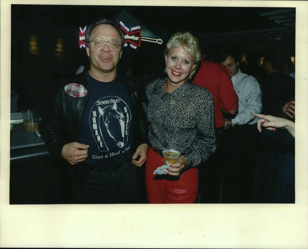 Jim Pruett and Cathy White of KLOL radio in Houston, Texas. Stevens & Pruett.