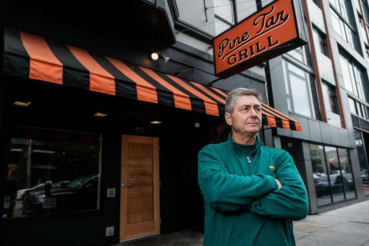 Dave Martin, the owner of the Pine Tar Grill poses for photograph outside of his now empty Restaurant in San Francisco, Calif. on Friday November 15, 2019.