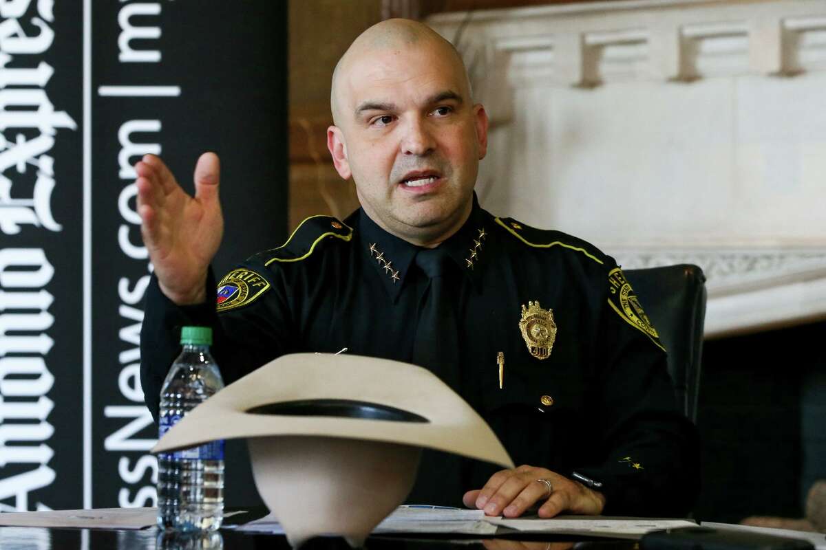 Bexar County Sheriff Javier Salazar meets with the Editorial Board to discuss Jail issues on Friday, Nov. 15, 2019. Salazar had scheduled the meeting prior to learning Tuesday that the jail was back in compliance with state standards.