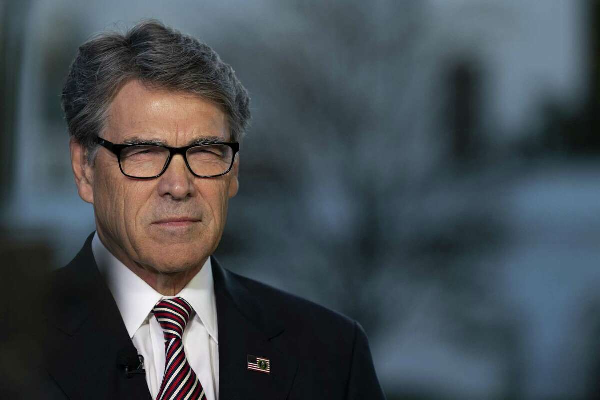 Rick Perry, U.S. secretary of energy, pauses while speaking to members of the media outside the White House in Washington, D.C., U.S., on Wednesday, Oct. 23, 2019. The former Texas governor has recently come under scrutiny in the House impeachment inquiry over his discussions with Ukraine.