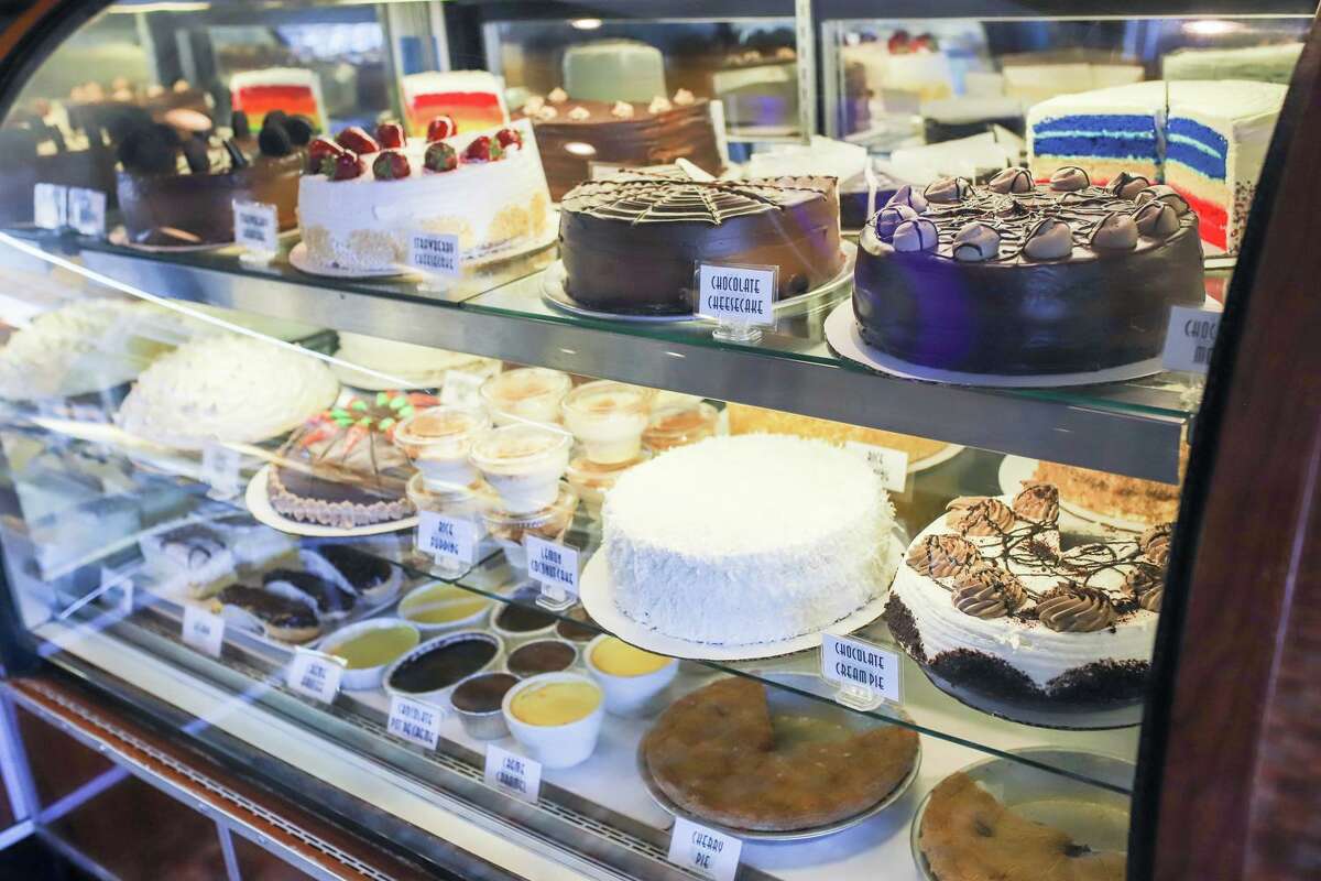 The cake case at the Stamford Diner.