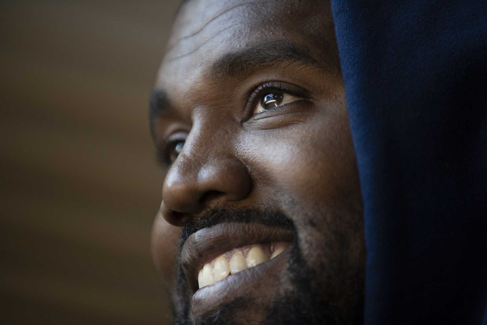 Kanye West joined Joel Osteen onstage for a conversation about faith Sunday at Lakewood