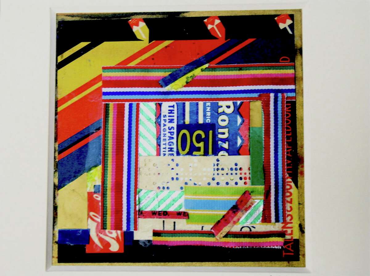 “Kitchen Square,” a collage on wood by Carol Nipomnich Dixon, will be on exhibit in the ASOG’s 2019 Holiday Art Show and Sale through December at the Gertrude White Gallery, Greenwich.