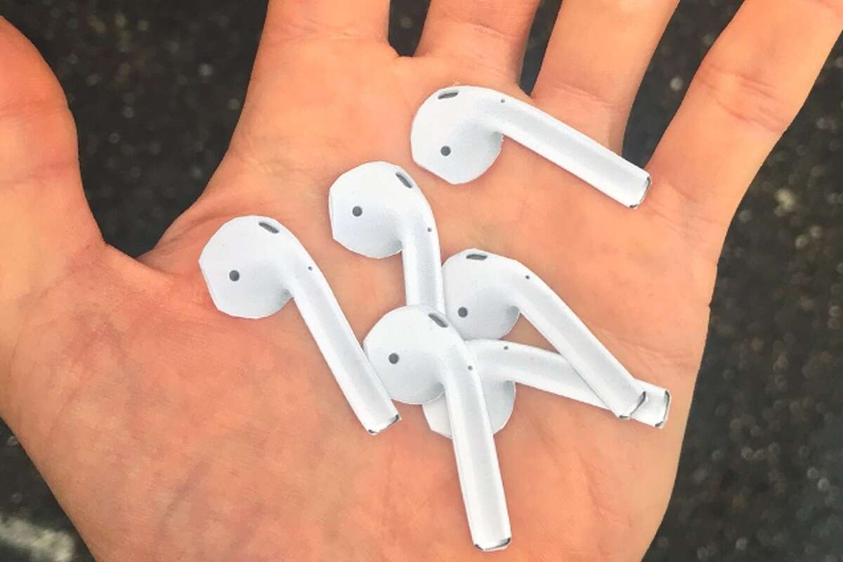 Art director Pablo Rochat has been pranking people by placing life-size AirPod stickers on the ground around San Francisco.