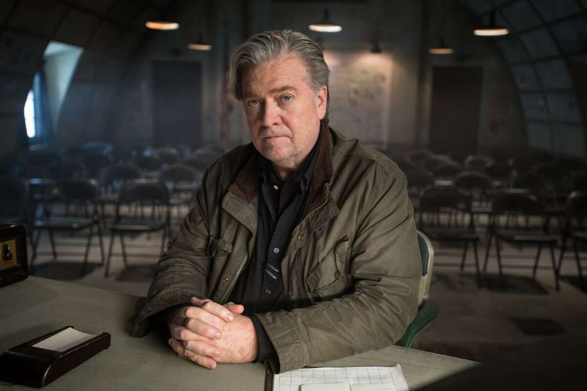 Filmmaker Errol Morris interviews Stephen K. Bannon (shown) on his belief system, feelings on President Trump and how movies shaped his worldview for "American Dharma." (Utopia)