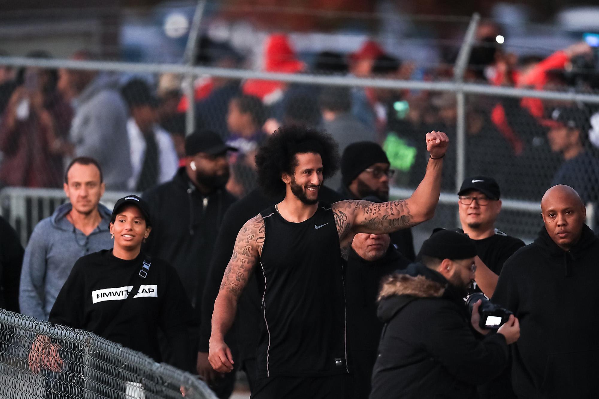 Colin Kaepernick works out with Raiders on Wednesday