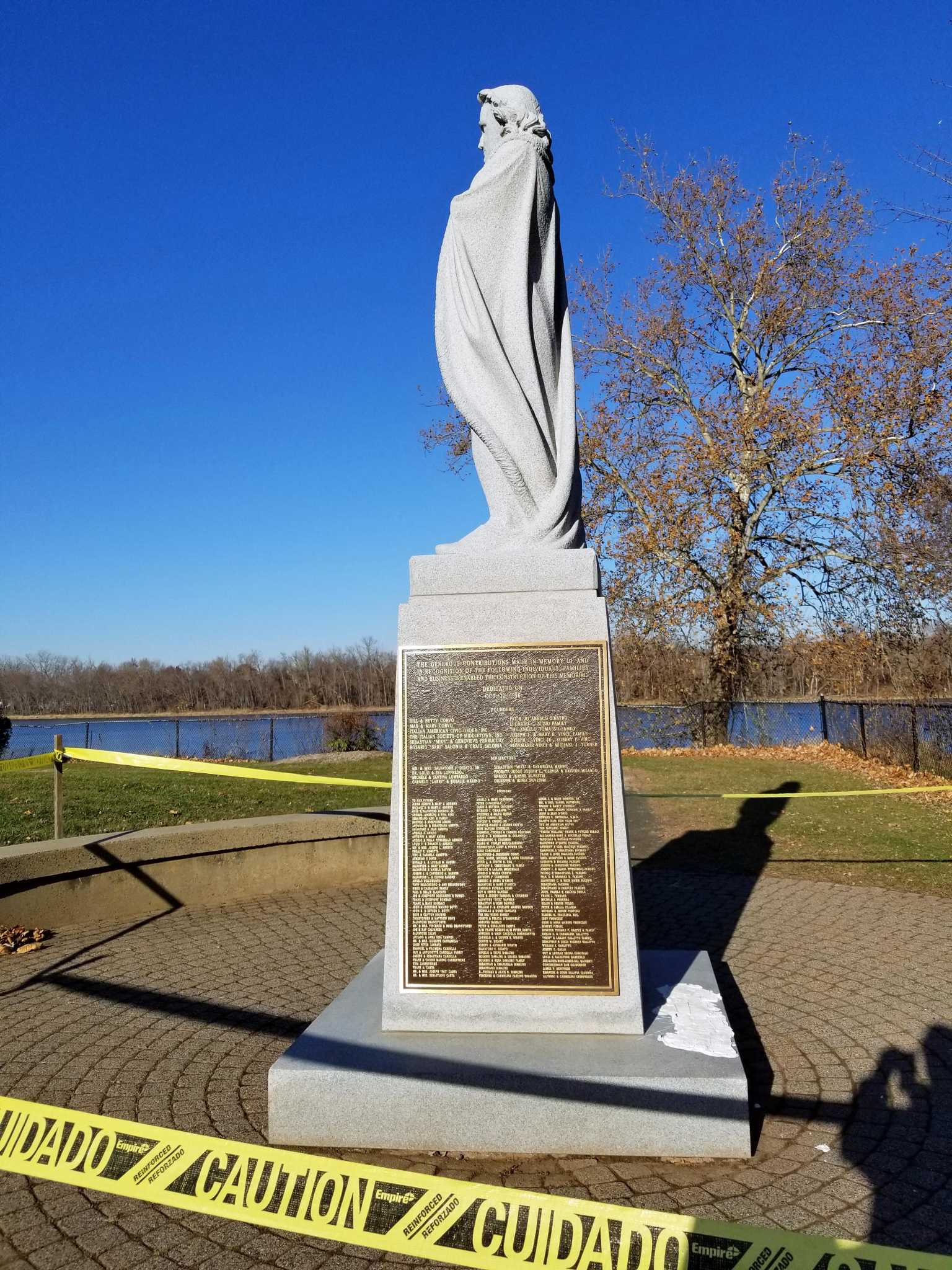 Vandals caused 3,500 worth of damage to Middletown’s Columbus statue