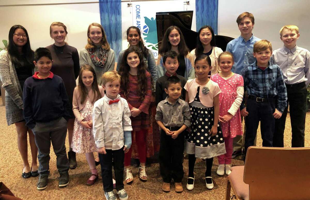 Lee Piano Studio in New Milford recently presented its ninth annual benefit concert for the New Milford Food Bank. The Nov. 17 concert was held at Valley Presbyterian Church in Brookfield. The event was a celebration of piano music for four to six hands. Non-perishable food was collected in lieu of admission. Participating pianists included, from left to right, in front, Ethan Michaux of Sherman, Lian and Laila Illescas of Brookfield; second row, Ryan Yadav, Meaghan Breese and Eliana Quigley New Milford, Trenton Tseng of Brookfield, and Violet Boothby and Tate Boothby of New Milford; and third row, April Li, Emma Harvison, Emma Boothby, Diya Sukumaran Lorelai Lee Swanek and Katrina Wang of New Milford, Jack Buccholz of Bridgewater and Adam Zimmitti of New Milford. The benefit concert is part of Lee Piano Studio's Community Service Concert Series. Organizations who wish to be included in the community concert series should contact Roxane Lee, director of Lee Piano Studio, at leepianostudio.com.