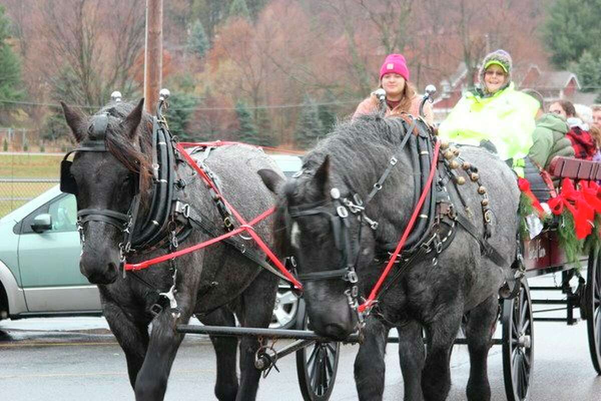 Horse drawn carriage rides from Fantail Farms are part of the Holly Berry Arts and Crafts event at Frankfort High School. (File Photo)