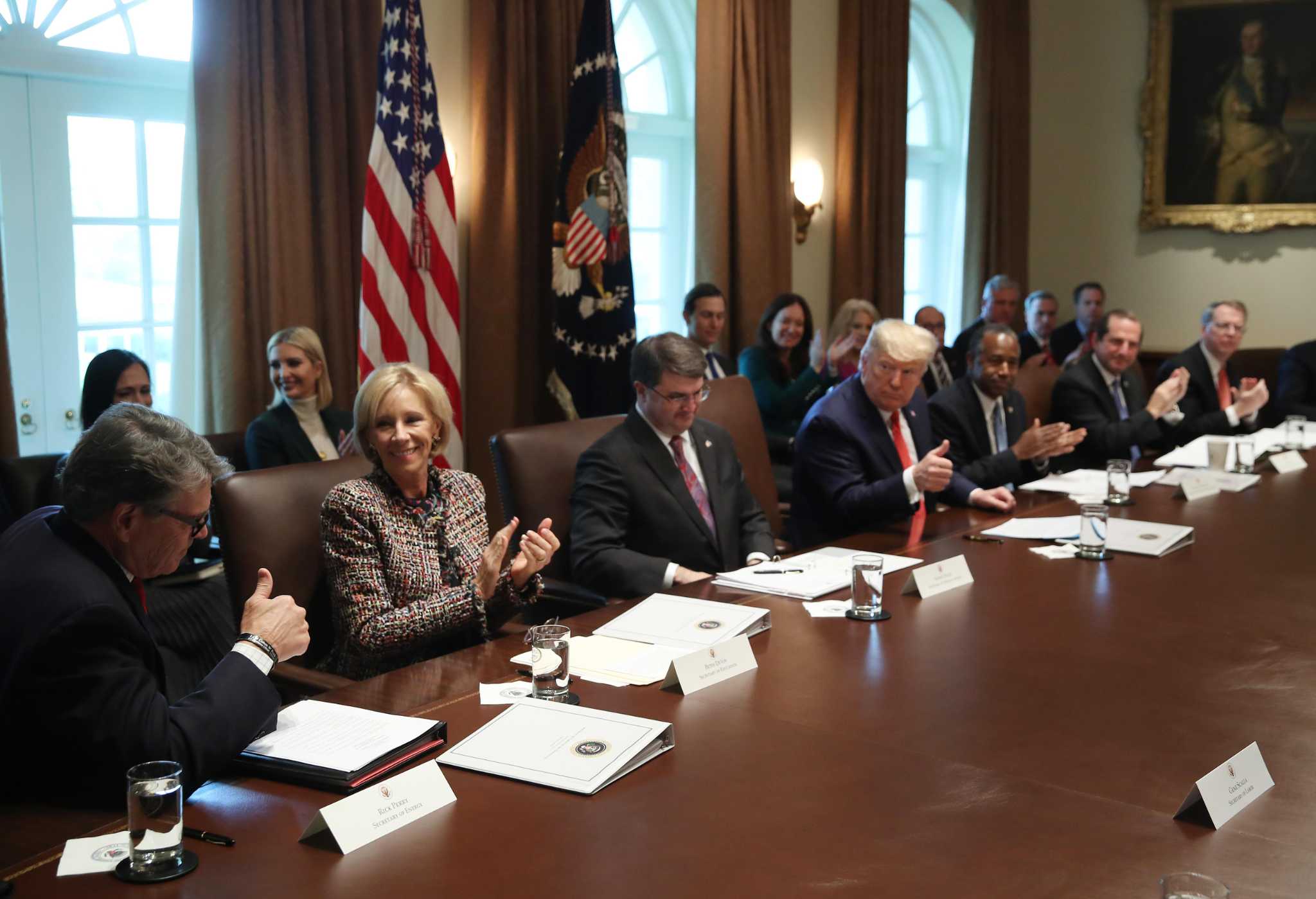 President Trump Lauds Rick Perry At Last Cabinet Meeting As