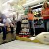 Jammer sends another frozen turkey flying down the lane during the 2nd annual Celebrity Turkey Bowl Tuesday at the Market Basket on Phelan Road in Beaumont. Teams from various local media joined in the event, each bowling with turkeys to raise money for local charitable organizations. Photo taken Tuesday, November 19, 2019 Kim Brent/The Enterprise