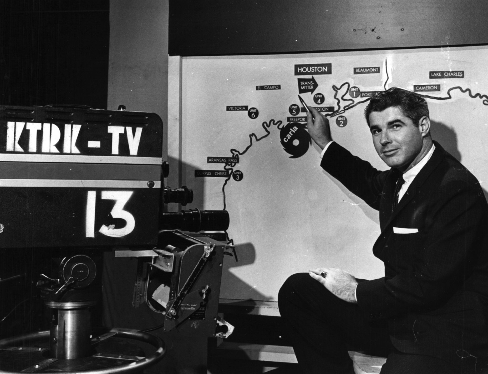 Newspaper ads touted new televisions as KTRK went on the air in 1954