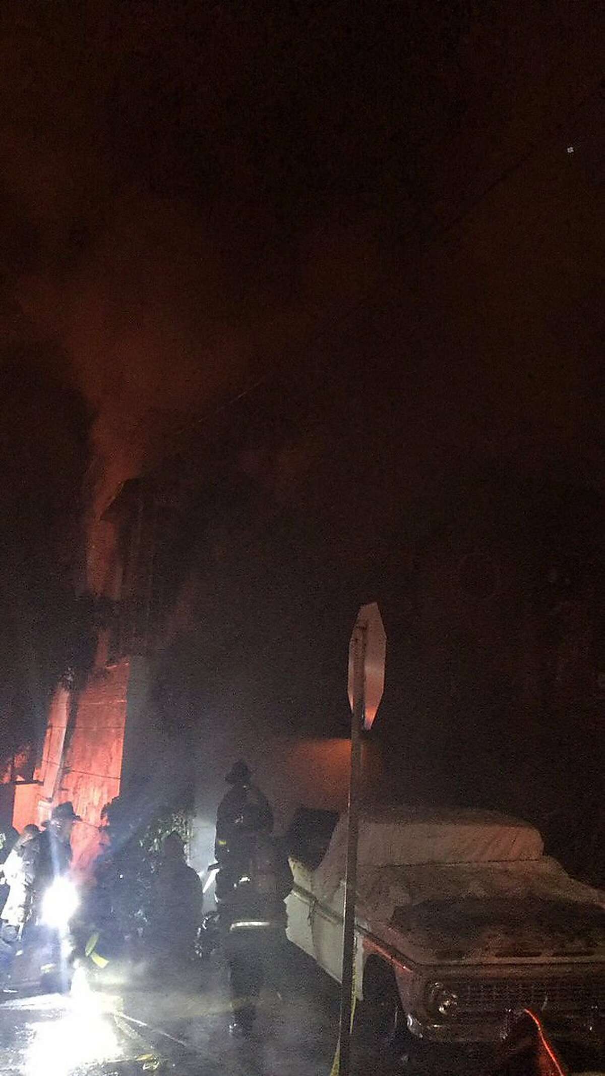 Firefighters rescued at least two people from a “fully involved” two-story home fire near Noriega Street and 35th Avenue in San Francisco shortly before 6:30 p.m. Tuesday, according to the San Francisco Fire Department. One person was sent to a local burn center with unspecified injuries, fire officials said.
