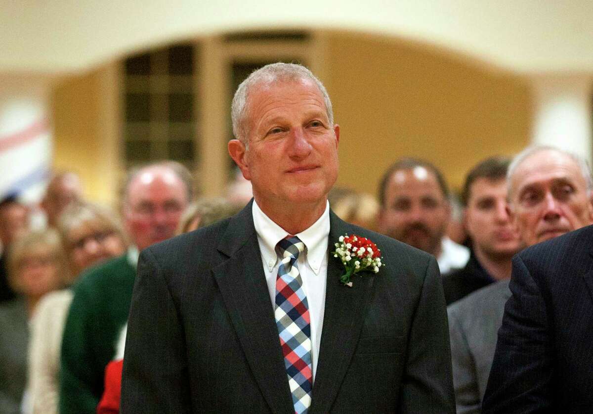 An Inauguration Ceremony for Shelton Mayor Mark A. Lauretti and other elected officials is held at the Shelton Senior Center in Shelton, Conn., on Tuesday Nov. 19, 2019. Lauretti took the oath of office to start his 15th term.