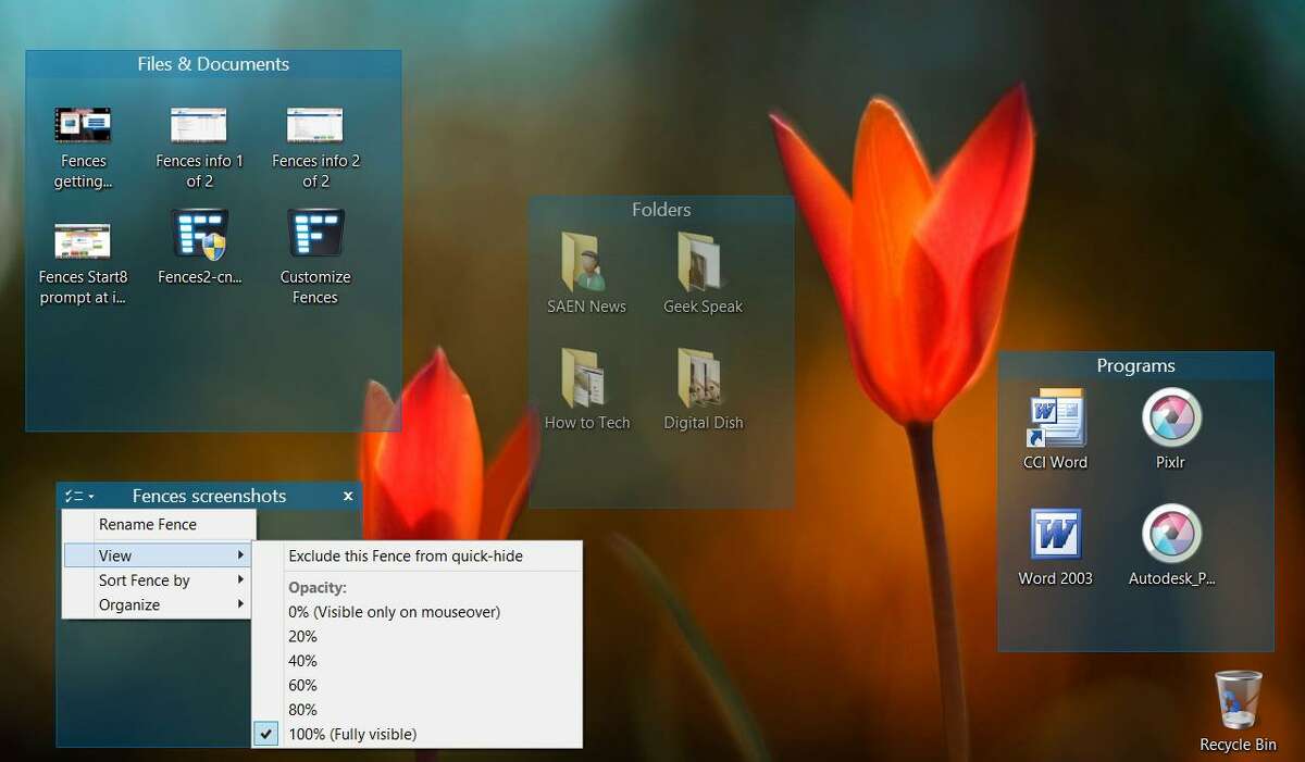 organize desktop icons fences