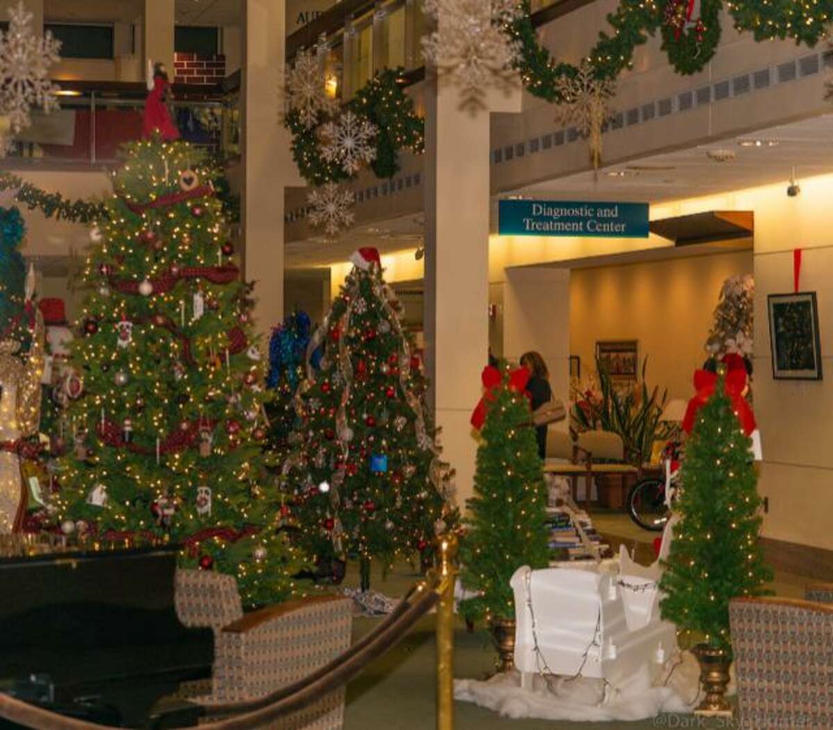 A holiday wonderland of trees and other gift items on display at the 2018 Celebration of Trees event at Milford Campus Bridgeport Hospital.